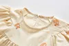 Summer born set Baby Girl Fashion Foreign Style Pure Cotton 2-piece 3-6-12 Month Clothes 210702