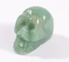 Party Decoration 1 Inch Crystal quarze Skull Sculpture Hand Carved Gemstone Statue Figurine Collectible Healing Reiki Halloween XB4615231