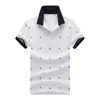 قميص للرجال القطن قصير الأكمام الأعمال عارضة طباعة بولو شيرت الذكور الأزياء تنفس قمم المحملات الملابس