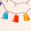 Collier Mini ours gommeux couleur bonbon pour femmes, cadeaux de noël, nouveau collier pendentif étoile, bijoux