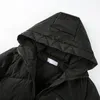Autumn and winter superior quality Black hood Men's Parkas White duck down thickened coat Leisure outdoor Outerwear Embroidery logo