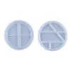 Jewelry Storage Silicone Trays Molds Round Shape with Multi Slot Epoxy Resin Mold Craft Jewelry Making Tools Plate Dish