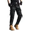 Men's Cargo Pants Mens Casual Multi Pockets Military Large Size Tactical Men Outwear Army Straight Slacks Long Trousers287r