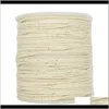 Filato 100 Metri 1 Mm Corda Di Cotone Rustico Intrecciato Corda Intrecciata Spago Fai Da Te Accessori Artigianali Per La Decorazione Domestica Bianco 1Trxn Ob8D4