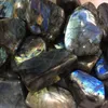Natural Labradorite Polished Rock Quartz Crystal Healing for Home Decoration Stone Decorative Objectts Figurines