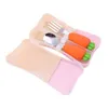 Baby porslin set barn redskap rostfritt stål toddler dinnerware spädbarn mat matning sked gaffel a2ub