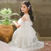 3-15 Age girls summer drin Older children New Korean version mesh straplprinccake dresses quality clothing lass wear