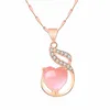pink diamond heart pendant necklace