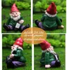 4pcs Fairy Garden Accessories Collectible Figurines Miniature Gardening Gnomes Figurines Ornaments My Little Friend Gnome-Drunk Gnome Kit Resin Fairy Garden