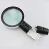 Interchangeable 2Lens 5X 75mm 10X 85mm Handheld Magnifier Microscope 2 LED Magnifying Glass Map Book Reading Magnifiers Jewelers Loupe