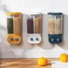 Dispenser per cereali a parete Contenitori per alimenti da cucina Contenitori per cereali Chicchi di riso Vasetti sigillati separati trasparenti 211110239T