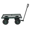 2022 Wateringapparatuur 86 * 46 * 97cm Iron Wood Four Wheel Square Garden Wagon Green