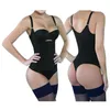 Damesvormers 1pc naadloos stevig controle Shapewear Open buste borysuit Body Shaper Black plus size 3xl