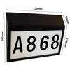 Other Door Hardware Solar House Numbers Light, Lighted Sign Plaque Address For Houses Waterproof LED Powered