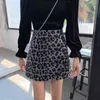 Gaganight Leopard Femmes Mini Jupe Courte Printemps Automne Mode Bureau Lady Club Jupes Sexy Taille Haute Plus Taille Vintage 210519