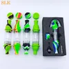 wholesale 5 in 1 Set di tubi per fumare in silicone Set di accessori per fumatori di narghilè Kit di bong in silicone per narghilè in vetro gorgogliatore dabs rig filtro per fumo di tabacco