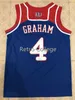 #4 Devonte Graham Kansas Jayhawks KU Throwback College Basketball Jersey Pontos bordados Personalize qualquer tamanho e nome
