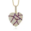 Hanger kettingen kwaliteit persoonlijkheid hart ketting gebroken vertegenwoordigt de valentijnsdag geschenk van liefde koperen sieraden