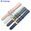 Äkta läderarmband 14mm 16mm 18mm 20mm Soft Watch Band Simple Watch Strap Womens Watchband Blue Color H0915