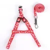 Dog Harness Leashes Nylon Printed Adjustable Pet Dog Collar Puppy Cat Animals Accessories DH9587