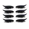 4 Paar wiederverwendbare falsche Wimpern, Eyeliner und Wimpernaufkleber, 7 Farben, wasserfeste Eyeliner-Wimpernaufkleber, einfach zu verwenden und zu entfernen3675073