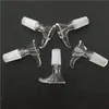 3 tipos de tigela de vidro masculino de 14 mm peças para cachimbo de água, funil, haste inferior, acessórios para fumar, cabo, cachimbo Bong Dab Rigs