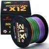 Sougayilang PE Braid Fishing Line 12 fili filo resistente all'abrasione per attrezzatura da esterno per acqua salata d'acqua dolce 220225