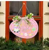 Easter Party Decoration Happy Easter Letters Eggs Shaped Wooden Door Sign with Light Shop Home Office Ornament