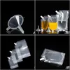 Other Drinkware 250Ml 400Ml 500Ml Reusable Drinking For Juice With Funnel Transparent Beverage Bag Liquor Pouch Wb21805009961