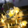 Strings Frangipani LED String Light for Event Party Decoration Holiday Plumeria Garland Natal Proposta de decoração Sala de casamento