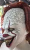 Halloween-Maske gruseliger unheimlicher Clown Full Face Horror Movie PennyWise Joker Kostüm Party Festival Cosplay Prop Decoration X0803