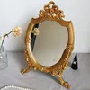 Miroirs CuteLife Ins Grand Miroir De Maquillage Rond En Résine Vintage Salon Maison Table Décorative Dressing Chambre Debout