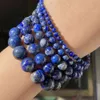 Naturstenpärlor 4-10mm Aquamarines Lava Opal Rose Quartz Tiger Eye Moons Round Pärlor för smycken Gör DIY armband