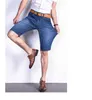 Marque Hommes D'été Stretch Mince qualité Denim Jeans mâle Court Hommes bleu Denim Jean Shorts Pantalon grande Taille 40 42 210622