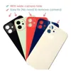 Big Hole Back Glass+Sticker Housings For iPhone 8 8Plus X XR XS 11 12 13 Pro MAX Battery Rear Cover Housing