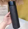 500 ml Smart Thermos Kubki Vintage Litera drukowane butelki z wodą Modną temperaturę LED Termosy z Box9612228