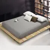 Sheets & Sets Solid Bed Sheet Fitted With Elastic Band Plain Bedding King Queen Size Mattress Cover Bedsheet 160x200cm1793