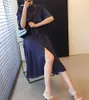 コレヒパアの女性のドレス夏のフレンチウェスタンスタイルラペルプリーツフリルステッチ偽の偽の2ピースレースアップウエストVestidos 210526