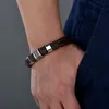 Charm Armbänder Gentleman Leder Titan Edelstahl Geflochtener Verschluss Armreif Für Männer Und Frauen Retro Armreifen Schmuck A++