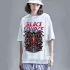 Hip Hop Streetwear Harajuku T Shirt Girl Japoński Kanji Print Tshirt Mężczyźni Letni Krótki Rękaw Koszulka Bawełniana Luźne Topy Tees G1217