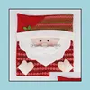 Andra Fashion Aessories Julbord Dekoration Stol Er Santa Claus Snowman Back Scene Dress Up Gifts Drop Leverans 2021 SSXO