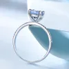 UMCHO ha creato Sky Blue Topaz Gemstone 925 Sterling Silver Rings for Women Wedding Bands Engagement Gioielli Fine Jewelry Party Gift9636404