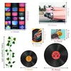 48Pcs Vintage Records Poster Retro Aesthetic Wall Collage Kits Art Printing Card Fake Vines Trippy Dorm Bedroom Decor for Teens 210914