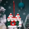 Weihnachten Spielzeug Dekoration Quarantäne Ornamente Familie von 1–9 Köpfen DIY Baum Anhänger Zubehör mit Seil Harz