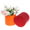 Gift Wrap Round Floral Boxes Flower Packaging Paper Bag With Lid For Florist Bouquet Box Party Storage