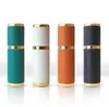 Exquisite Leather 5ml Mini Portable Spray Bottles Refillable Perfume Atomizer Empty Cosmetic Containers Bottle Glass Inner SN5456