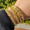 팔찌 4cs 신부 24k 골드 컬러 두바이 Bangles 여성을위한 Bijoux Africaine 팔찌 보석 웨딩 쥬얼리 파티 선물