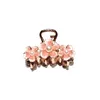 Retro Metal Medium Flowers Pearl Hair Spin Claw Barrettes for Women Girl Hair Akcesoria 958 D3