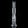 16-Zoll-schwarze grüne Wasserhaare dicke große Glasbongs Gerade Tube Donut Perc-Öl DAB-Rigs N Löcher Perkolator Eisklems-Wasserleitungen 14mm Weibliches Gelenk mit Schüssel