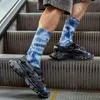 Erkek Çorap Kravat Boya Erkekler Çorap Patchwork Adamın Yüksek Kaliteli Nefes Rahat Sox Yetişkin Pamuk Moda Kalın Sonbahar Kış Socken